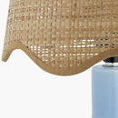 Hospitality furniture - Wavy-Edge Rattan Ceramic Table Lamp - www.oroatrade.com