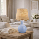 Hospitality furniture - Wavy-Edge Rattan Ceramic Table Lamp - www.oroatrade.com