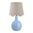 Hospitality furniture - Wavy-Edge Rattan Ceramic Table Lamp - www.oroatrade.com