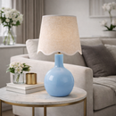 Hospitality furniture - Wavy-Edge Rattan Ceramic Table Lamp - www.oroatrade.com