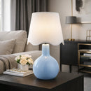 Hospitality furniture - Wavy-Edge Rattan Ceramic Table Lamp - www.oroatrade.com