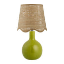 Hospitality furniture - Wavy-Edge Rattan Ceramic Table Lamp - www.oroatrade.com