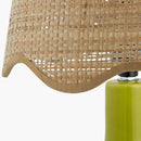 Hospitality furniture - Wavy-Edge Rattan Ceramic Table Lamp - www.oroatrade.com