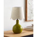 Hospitality furniture - Wavy-Edge Rattan Ceramic Table Lamp - www.oroatrade.com