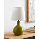 Hospitality furniture - Wavy-Edge Rattan Ceramic Table Lamp - www.oroatrade.com
