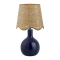 Hospitality furniture - Wavy-Edge Rattan Ceramic Table Lamp - www.oroatrade.com