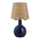 Hospitality furniture - Wavy-Edge Rattan Ceramic Table Lamp - www.oroatrade.com
