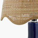 Hospitality furniture - Wavy-Edge Rattan Ceramic Table Lamp - www.oroatrade.com