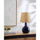 Hospitality furniture - Wavy-Edge Rattan Ceramic Table Lamp - www.oroatrade.com