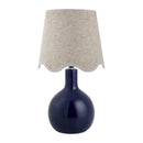 Hospitality furniture - Wavy-Edge Rattan Ceramic Table Lamp - www.oroatrade.com