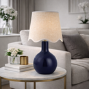 Hospitality furniture - Wavy-Edge Rattan Ceramic Table Lamp - www.oroatrade.com