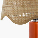 Hospitality furniture - Wavy-Edge Rattan Ceramic Table Lamp - www.oroatrade.com