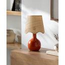 Hospitality furniture - Wavy-Edge Rattan Ceramic Table Lamp - www.oroatrade.com