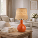 Hospitality furniture - Wavy-Edge Rattan Ceramic Table Lamp - www.oroatrade.com