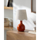 Hospitality furniture - Wavy-Edge Rattan Ceramic Table Lamp - www.oroatrade.com
