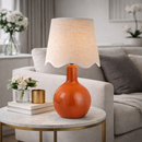 Hospitality furniture - Wavy-Edge Rattan Ceramic Table Lamp - www.oroatrade.com