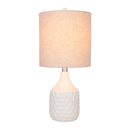 Contract furniture - Ivory Linen Ceramic Table Lamp - www.oroatrade.com