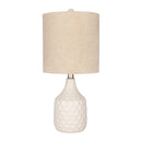 Contract furniture - Ivory Linen Ceramic Table Lamp - www.oroatrade.com