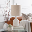 Contract furniture - Ivory Linen Ceramic Table Lamp - www.oroatrade.com