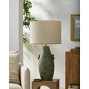 Hospitality furniture - Handpainted Green Ceramic Table Lamp - www.oroatrade.com