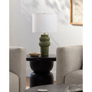 Hospitality furniture - Rustic Green Ceramic Table Lamp - www.oroatrade.com
