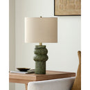 Hospitality furniture - Handpainted Green Ceramic Table Lamp - www.oroatrade.com