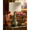Hospitality furniture - Handpainted Green Ceramic Table Lamp - www.oroatrade.com