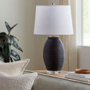 Hospitality furniture - Cement Base Linen Table Lamp - www.oroatrade.com