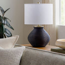 Hospitality furniture - Rounded Cement Linen Table Lamp - www.oroatrade.com