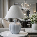 Hospitality furniture - Gray Cement Linen Table Lamp - www.oroatrade.com