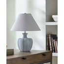 Hospitality furniture - Gray Cement Linen Table Lamp - www.oroatrade.com