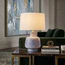 Hospitality furniture - Painted Base Linen Table Lamp - www.oroatrade.com