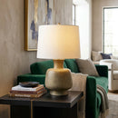 Hospitality furniture - Painted Base Linen Table Lamp - www.oroatrade.com
