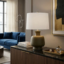 Hospitality furniture - Painted Base Linen Table Lamp - www.oroatrade.com