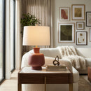 Hospitality furniture - Painted Base Linen Table Lamp - www.oroatrade.com