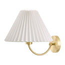 Hospitality furniture - Pleated White Linen Wall Lamp - www.oroatrade.com