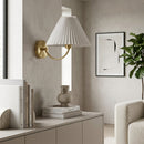 Hospitality furniture - Pleated White Linen Wall Lamp - www.oroatrade.com