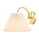 Hospitality furniture - Pleated White Linen Wall Lamp - www.oroatrade.com