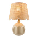 Hospitality furniture - Wavy Rattan Accent Table Lamp - www.oroatrade.com
