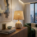 Hospitality furniture - Wavy Rattan Accent Table Lamp - www.oroatrade.com