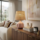 Hospitality furniture - Wavy Rattan Accent Table Lamp - www.oroatrade.com