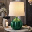 Hospitality furniture - Linen Carved Ceramic Table Lamp - www.oroatrade.com