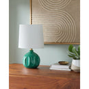Hospitality furniture - Linen Carved Ceramic Table Lamp - www.oroatrade.com