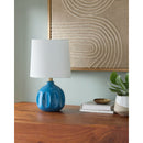 Hospitality furniture - Linen Carved Ceramic Table Lamp - www.oroatrade.com