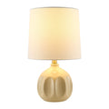 Hospitality furniture - Linen Carved Ceramic Table Lamp - www.oroatrade.com
