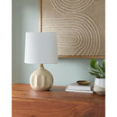 Hospitality furniture - Linen Carved Ceramic Table Lamp - www.oroatrade.com
