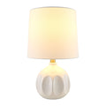 Hospitality furniture - Linen Carved Ceramic Table Lamp - www.oroatrade.com
