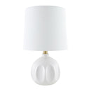 Hospitality furniture - Linen Carved Ceramic Table Lamp - www.oroatrade.com