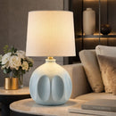 Hospitality furniture - Linen Carved Ceramic Table Lamp - www.oroatrade.com