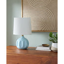 Hospitality furniture - Linen Carved Ceramic Table Lamp - www.oroatrade.com